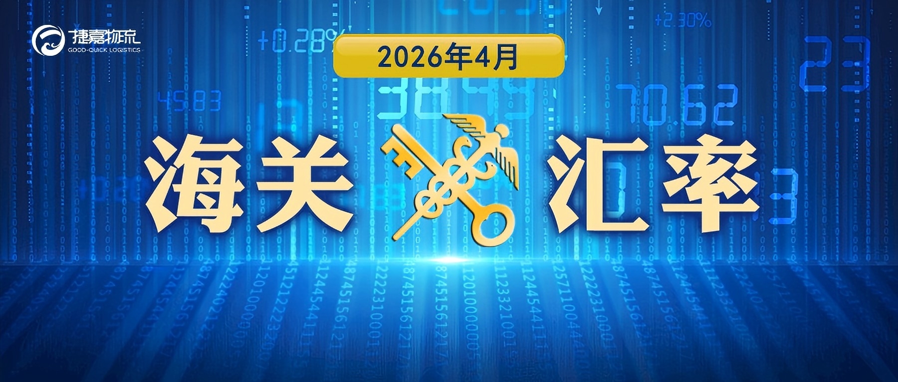 捷嘉 · 关注 | 2026年4月海关适用汇率